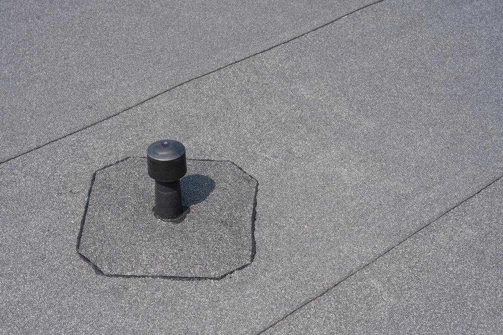 flat roof with vent