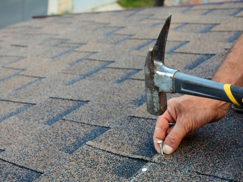 installing shingles