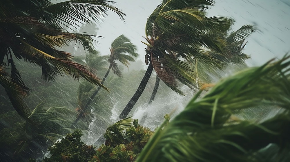 windstorm palm trees